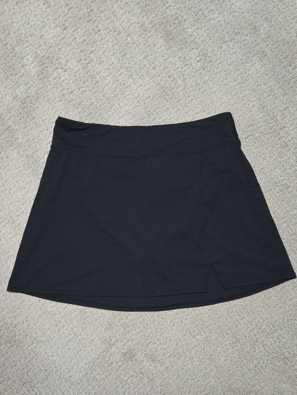 XL CRZ YOGA Black Athletic Swim Skirt with Slit